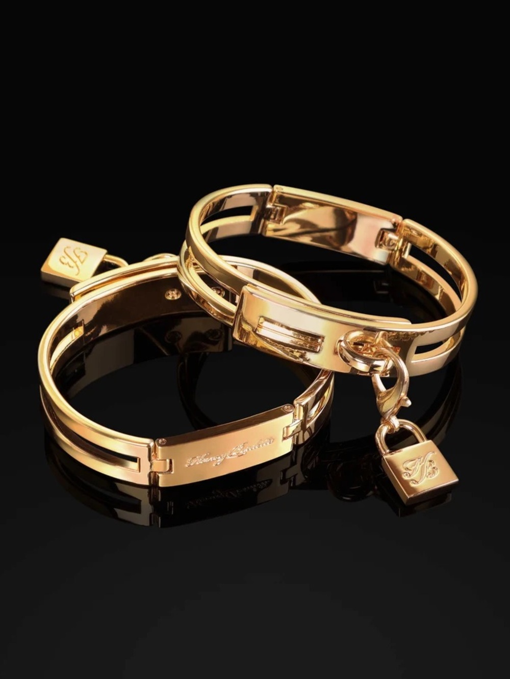 Honey Birdette Gold Bracelet Cuffs - Picture 3 of 5